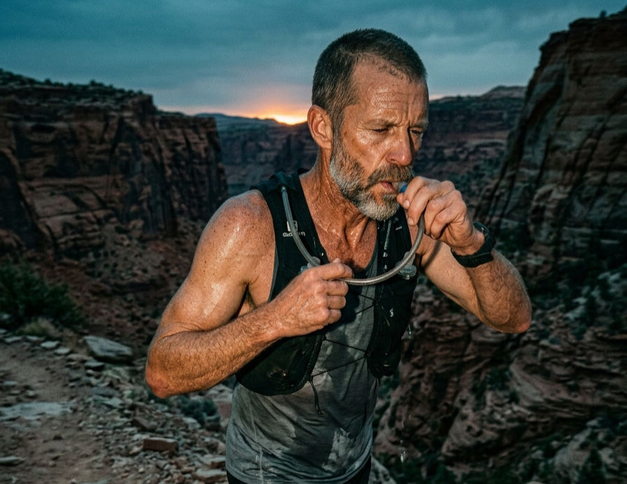 Trail runner en action