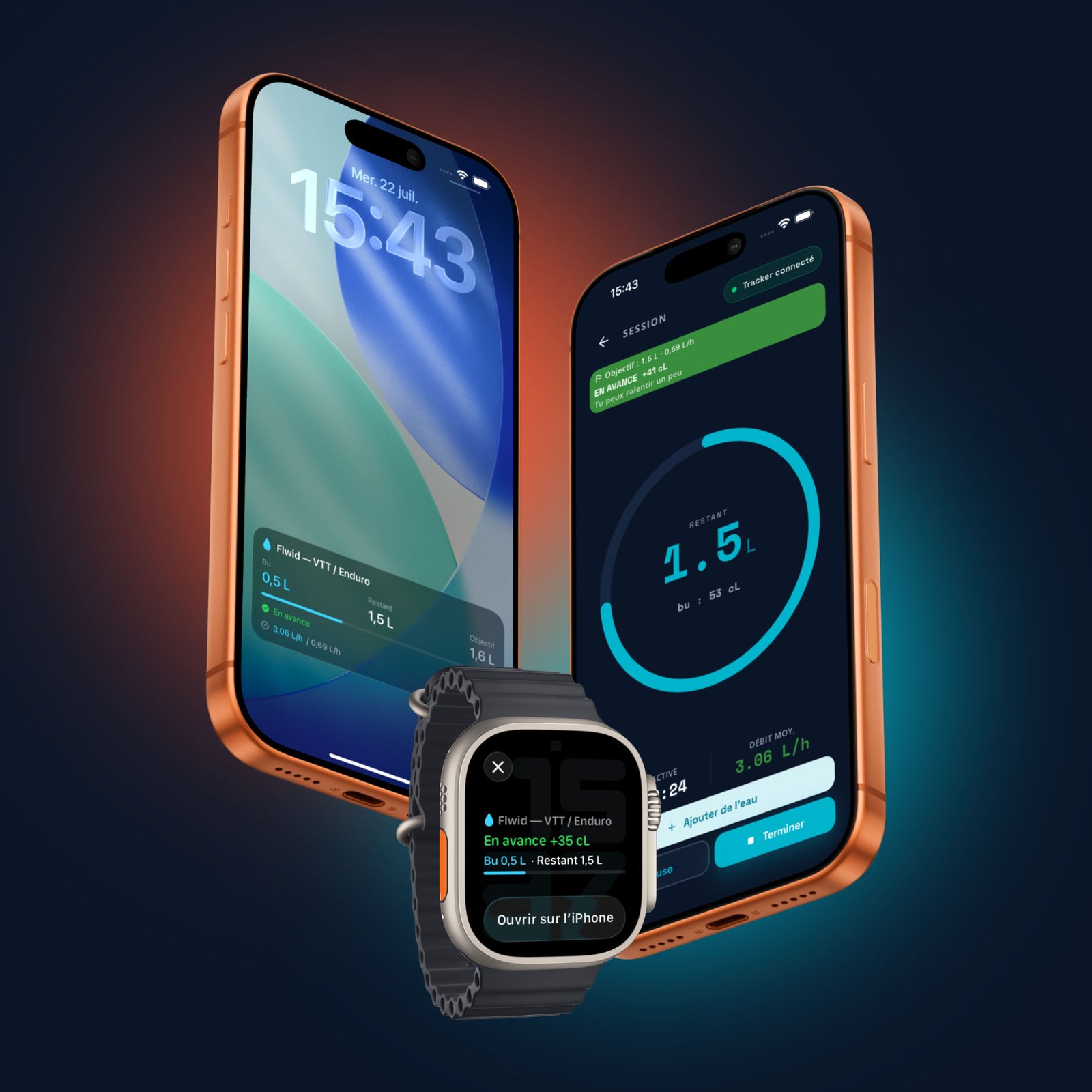 App Flwid en session — suivi temps réel